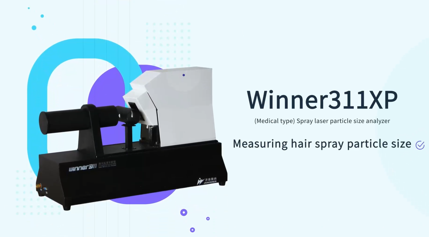 Aplica&ccedil;&atilde;o do analisador de tamanho de part&iacute;culas a laser em spray para cabelo